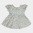 Infant Girls' 100% Cotton Frock, Light Green, small