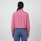 Women's Pink Cotton Classic Collar Classic Shirt, Pink, small
