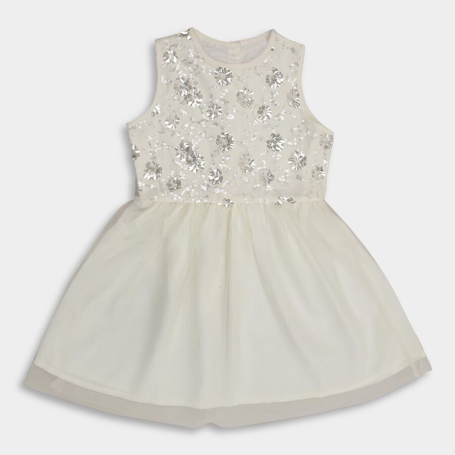 Girls' Frock , ऑफ व्हाइट, large image number null