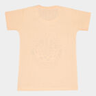 Boys Round Neck T-Shirt, Peach, small image number null