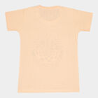 Boys Round Neck T-Shirt, पीच, small image number null