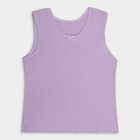 Girls' 100% Cotton Vest , Lilac, small image number null