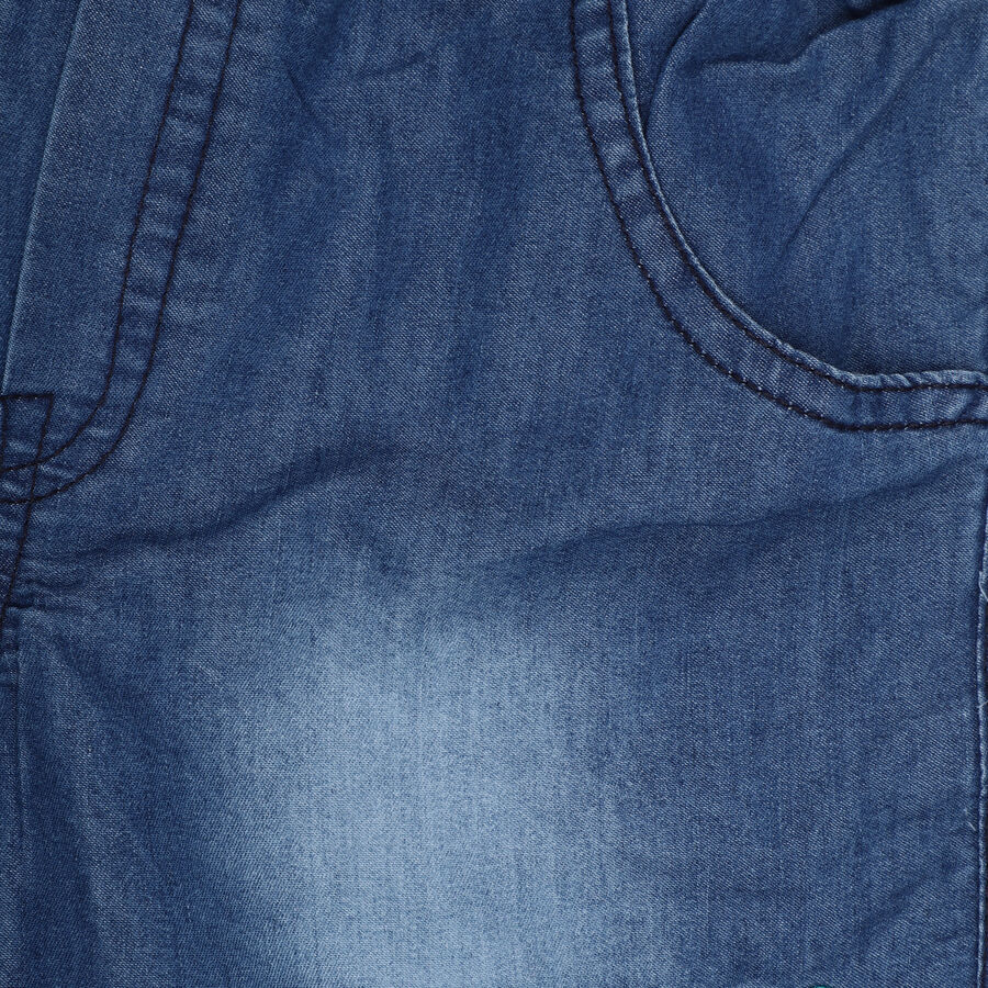 Boys' Cotton Woven Baba Suit, Navy Blue, large image number null