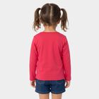 Girls Fuchsia Round Neck Regular Top, Fuchsia, small