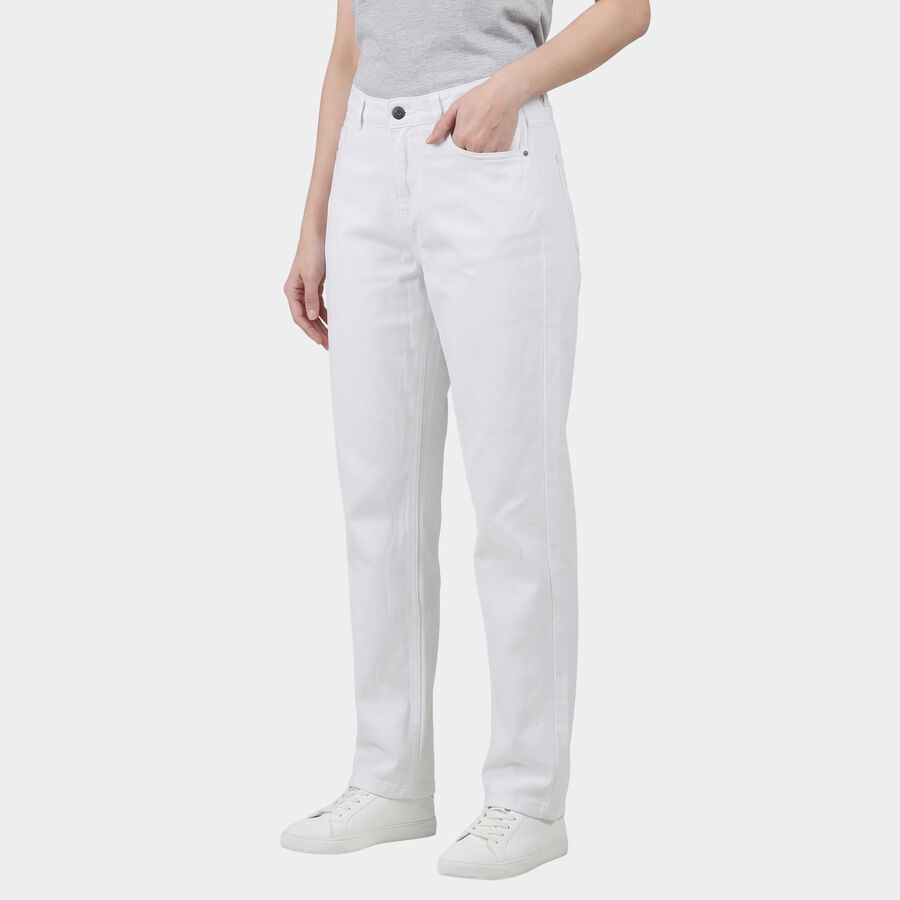 Ladies' Jeans, White, large