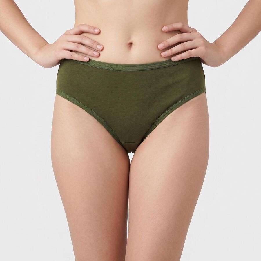 Ladies' Olive Green Regular Fit Panty, Olive, large