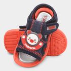 Boys' Bright Cherry Red and Deep Midnight Navy Strap Casual Sandals, लाल, small image number null