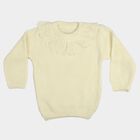 Infants' White Crew Neck Knitted Pullover, सफ़ेद, small