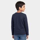 Boys Navy Blue Crew Neck Regular T-Shirt, नेवी ब्लू, small