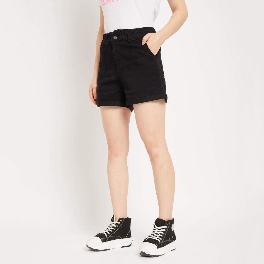 Solid Shorts, काला, large image number null