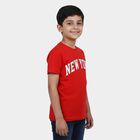 Boys' Half Sleeves T-Shirt, Red, small