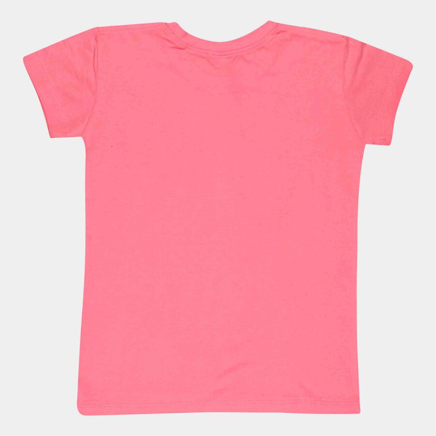 Girls Printed T-Shirt, Pink, large image number null