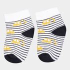 Infants Cotton Stripes Socks, Navy Blue, small image number null