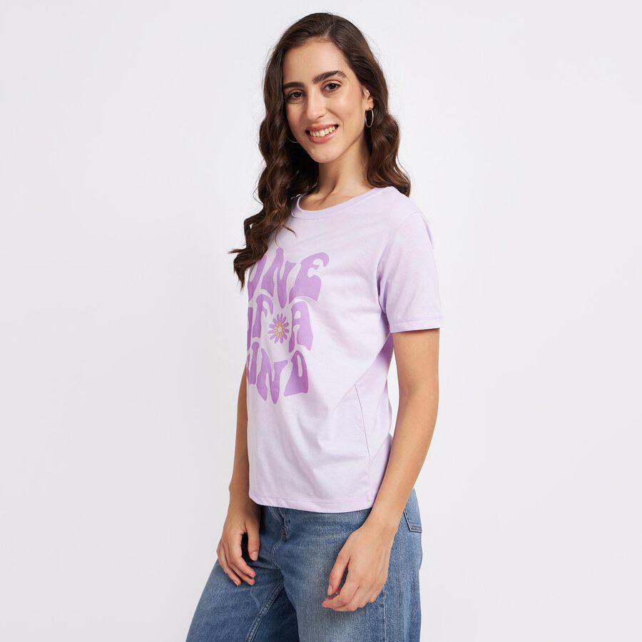 Round Neck T-Shirt, Lilac, large image number null