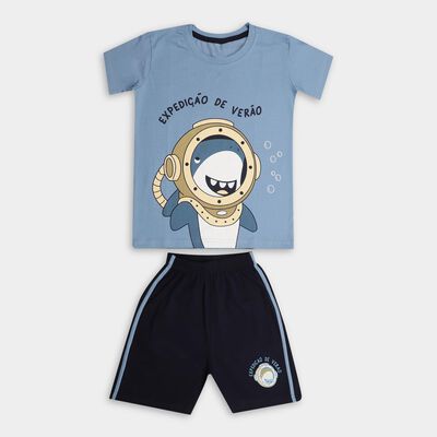 Boys' 100% Cotton Knit Baba Suit