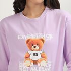 Women's Soft Lavender Crew Neck Casual Sweatshirt, Lilac, small image number null