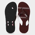 Women's Maroon Thong Strap Flip-Flops, मरून, small