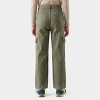 Girls Olive Green Cargo Fit Utility Jeans, Olive, small