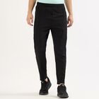 Men's Jet Black Slim Fit Reflective Detail Track Pants, Black, small