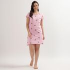 Ladies' 100% Cotton Nighty, Light Pink, small image number null