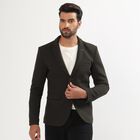 Men's Dark Green Slim Fit Single-Breasted Blazer, Dark Green, small image number null