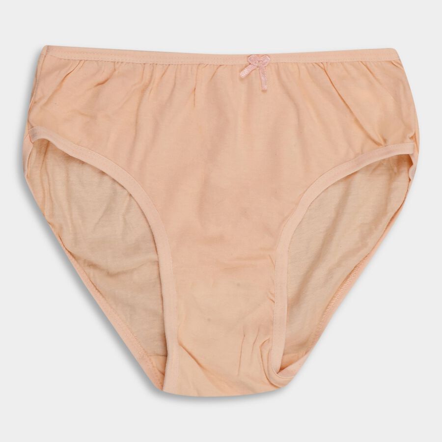 Girls' 100% Cotton Panty , पीच, large image number null