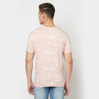 Cotton Printed Round Neck T-Shirt, Peach, small image number null