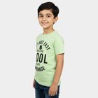 Boys' Half Sleeves T-Shirt, हल्का हरा, small