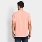 Men's Round Neck Half Sleeves T-Shirt , Coral, small image number null