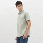 Men's Light Sage Green Half Sleeve Classic Casual Shirt, हल्का हरा, small image number null