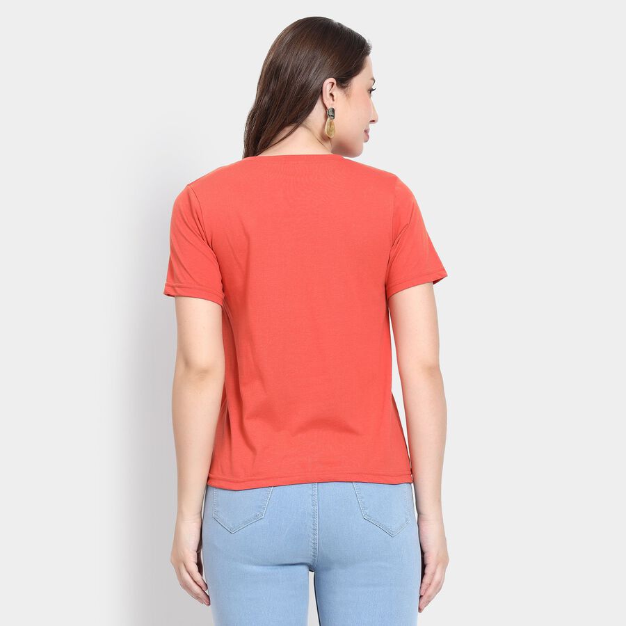 Ladies' Round Neck T-Shirt, Orange, large image number null