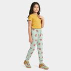 Girls' Mint Green Jogger Heart Printed Pyjama, हल्का हरा, small