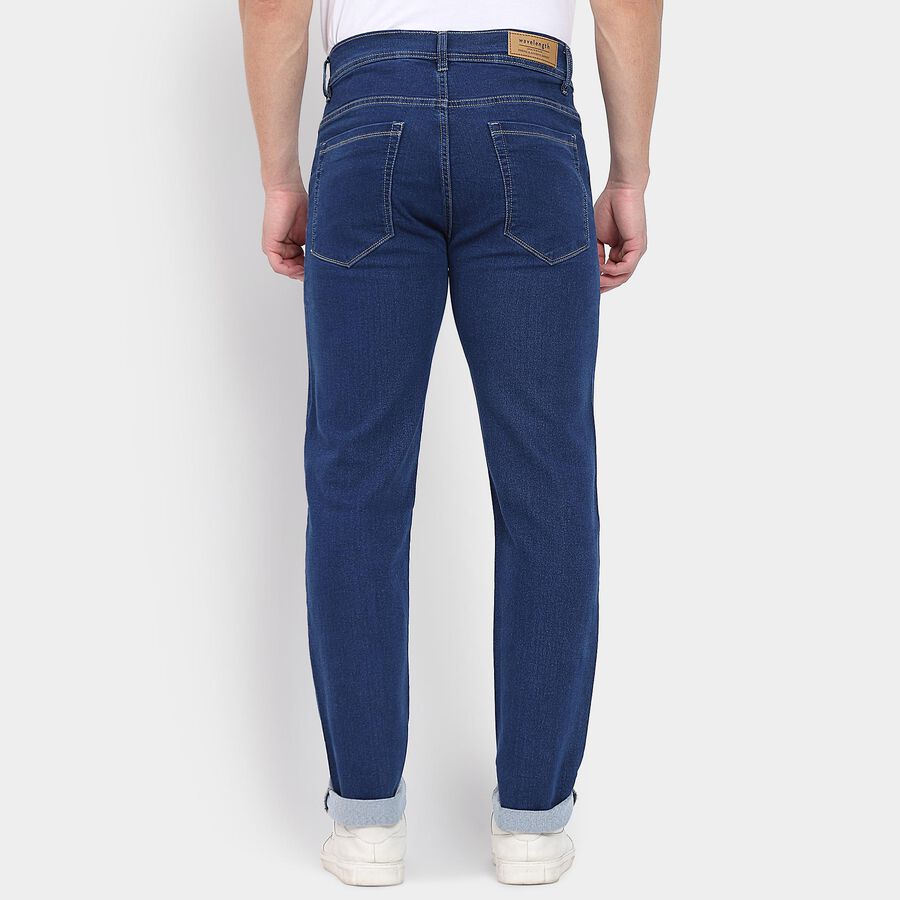 Men's Slim Fit Jeans, मध्यम नीला, large image number null
