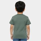 Boys' Half Sleeves T-Shirt, Dark Green, small