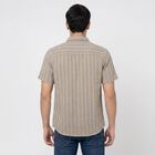 Men's Light Grey Cotton Regular Fit Casual Shirt, Light Grey, small