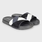 Men's Black Slip-On Sliders, काला, small