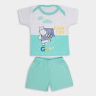 Infant Boys' 100% Cotton Baba Suit , हल्का हरा, small