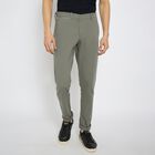 Men's Slim Fit Casual Trousers, गहरा हरा, small image number null