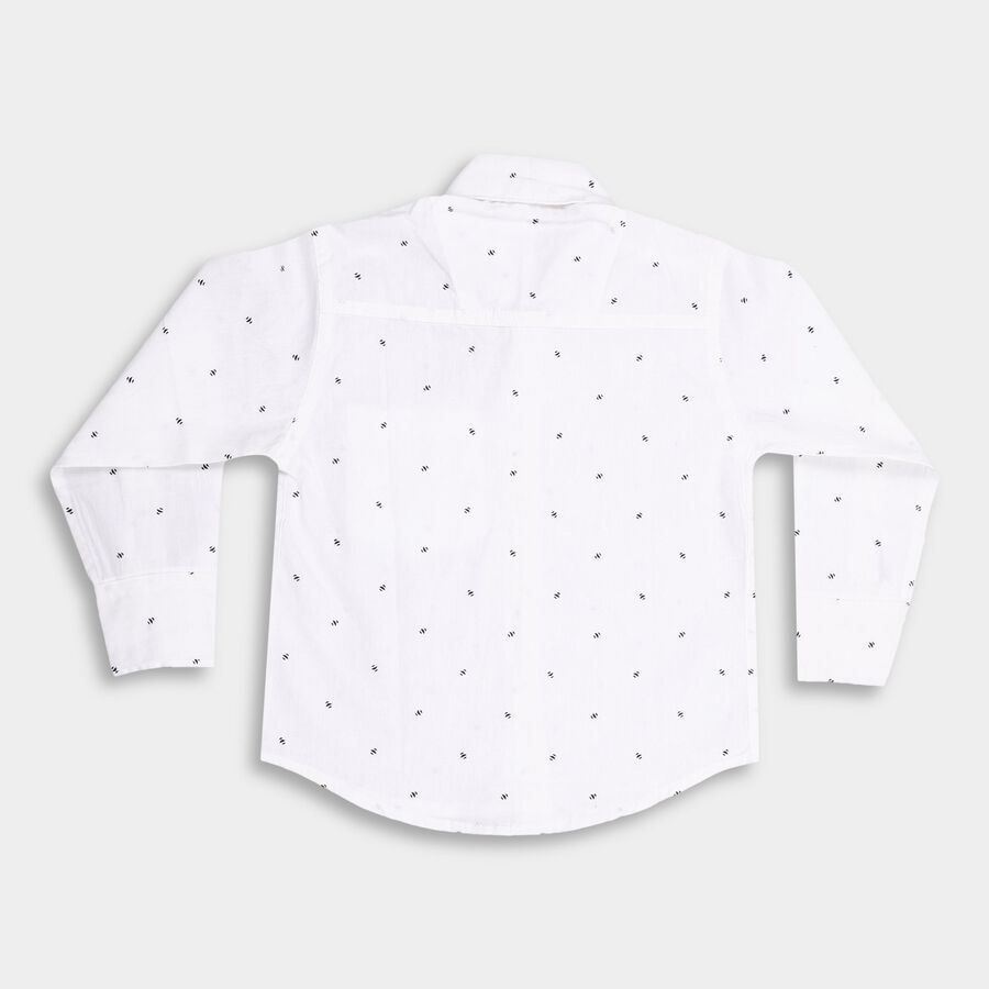 Boys'100% Cotton Casual Shirt, White, large image number null