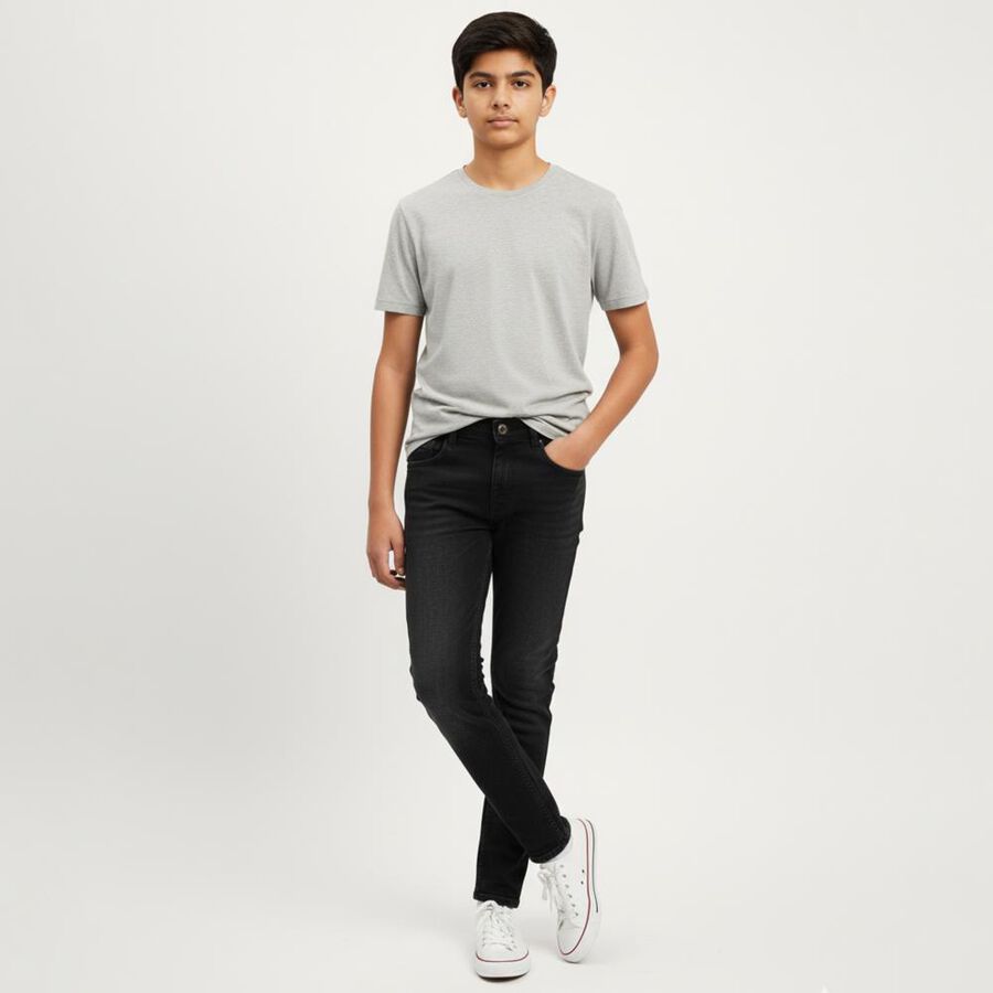 Boys' Jeans, काला, large image number null