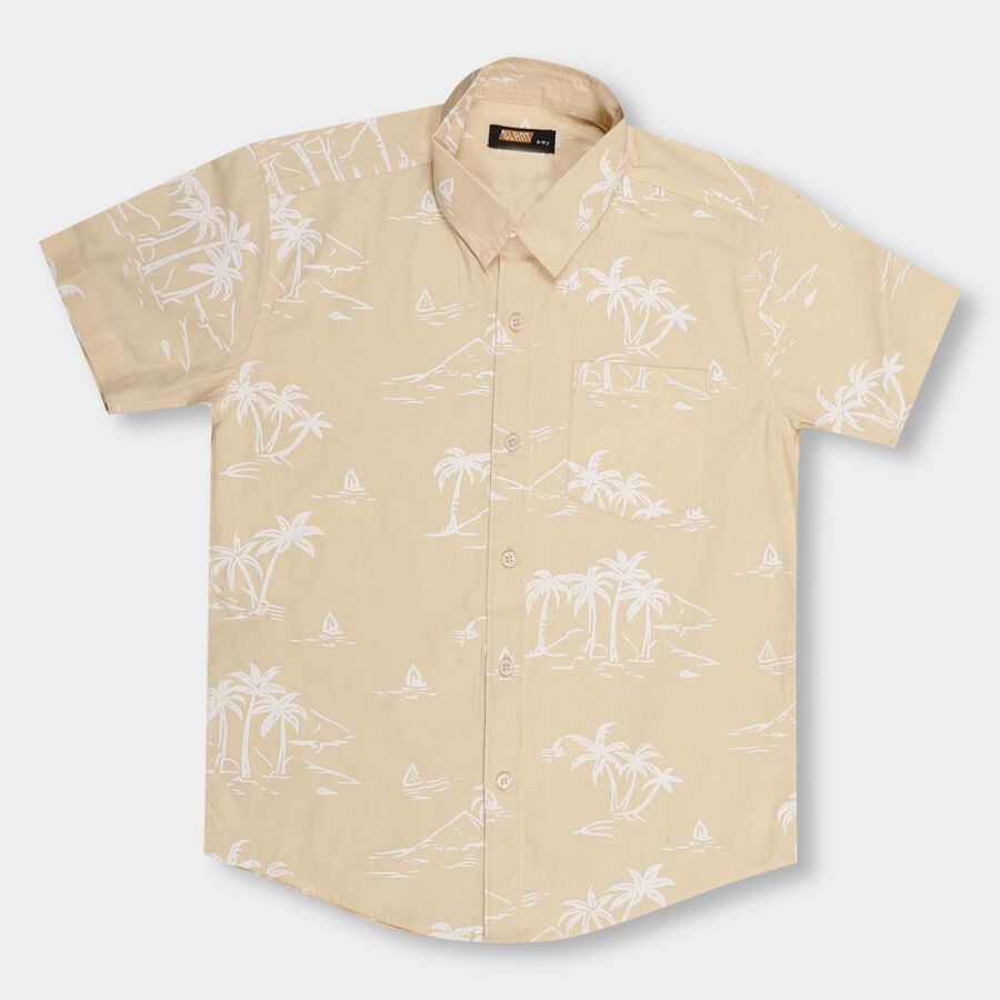 Boys' 100% Cotton Casual Shirt, गहरा पीला, large image number null