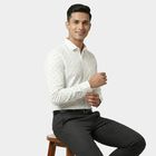 Men White Classic Formal Shirt, सफ़ेद, small