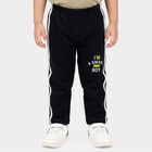 Boys' Navy Blue Straight Fit Slogan Printed Pyjama, Navy Blue, small