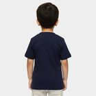 Boys Navy Blue Cotton Crew Neck Casual T-Shirt, Navy Blue, small
