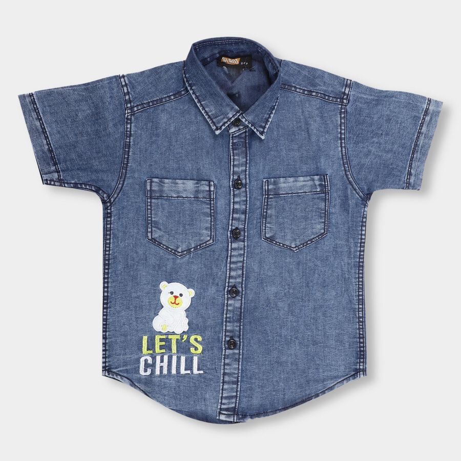 Boys' Casual Shirt , हल्का नीला, large image number null
