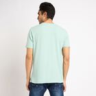 Men's Round Neck Half Sleeves T-Shirt , Aqua, small image number null