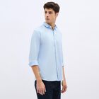 Men's Light Powder Blue Cotton Classic Casual Shirt, Light Blue, small image number null