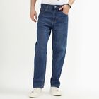 Men's 100% Cotton Jeans, मध्यम नीला, small image number null
