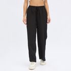 Women's Jet Black Balloon Fit Solid Harem Pants, Black, small image number null