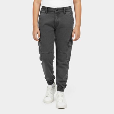 Boys' Grey Slim Fit Stretchable Jeans